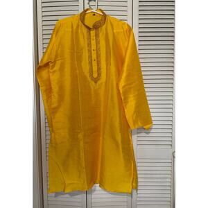Men's Indian Yellow Haldi Salwar / Kurta Top L/XL